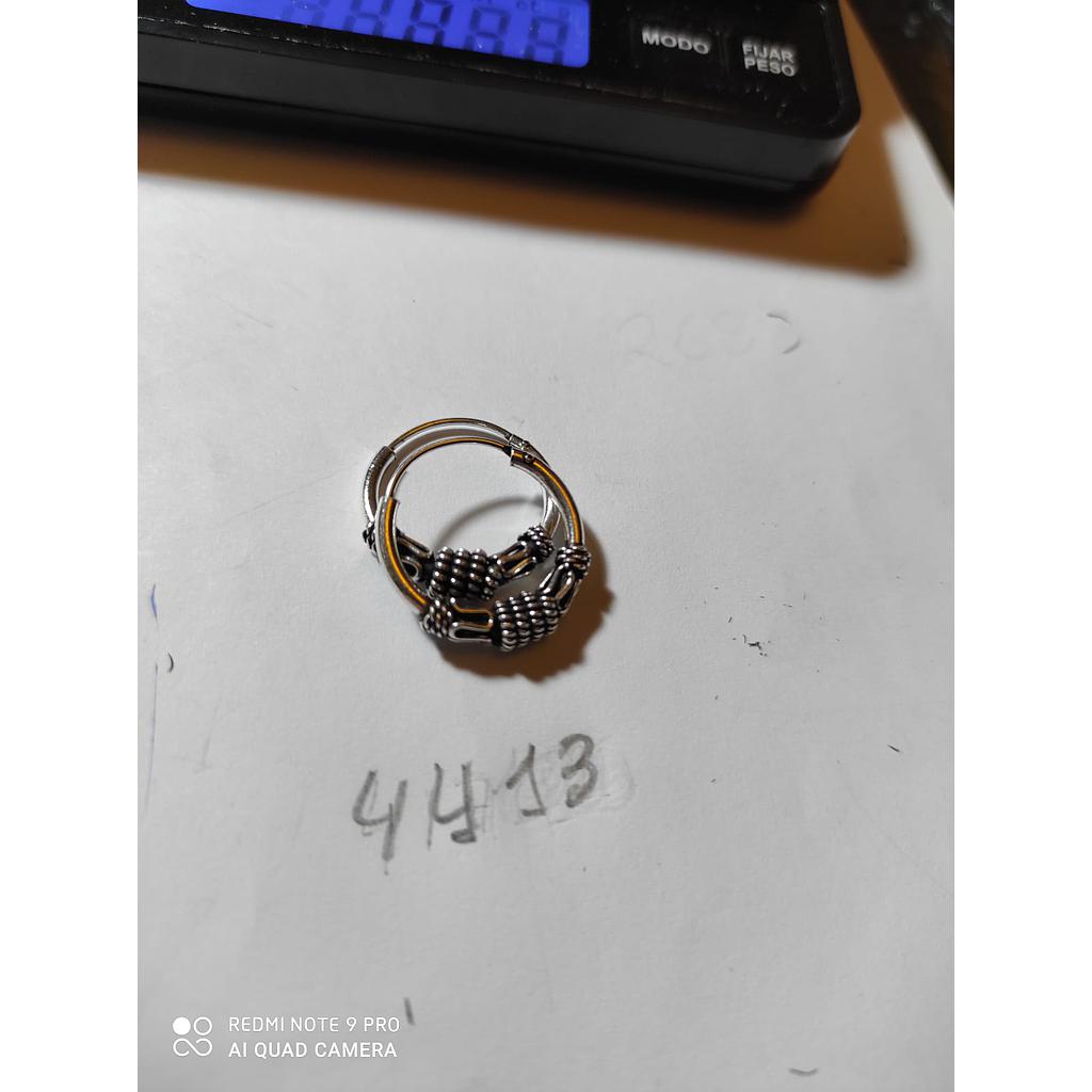 Pend. Plata  Aro Óxido XS  4413