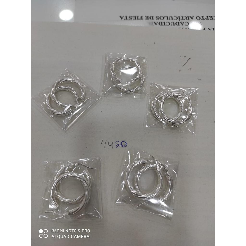 Pend. Plata  Aro Rizado  4420