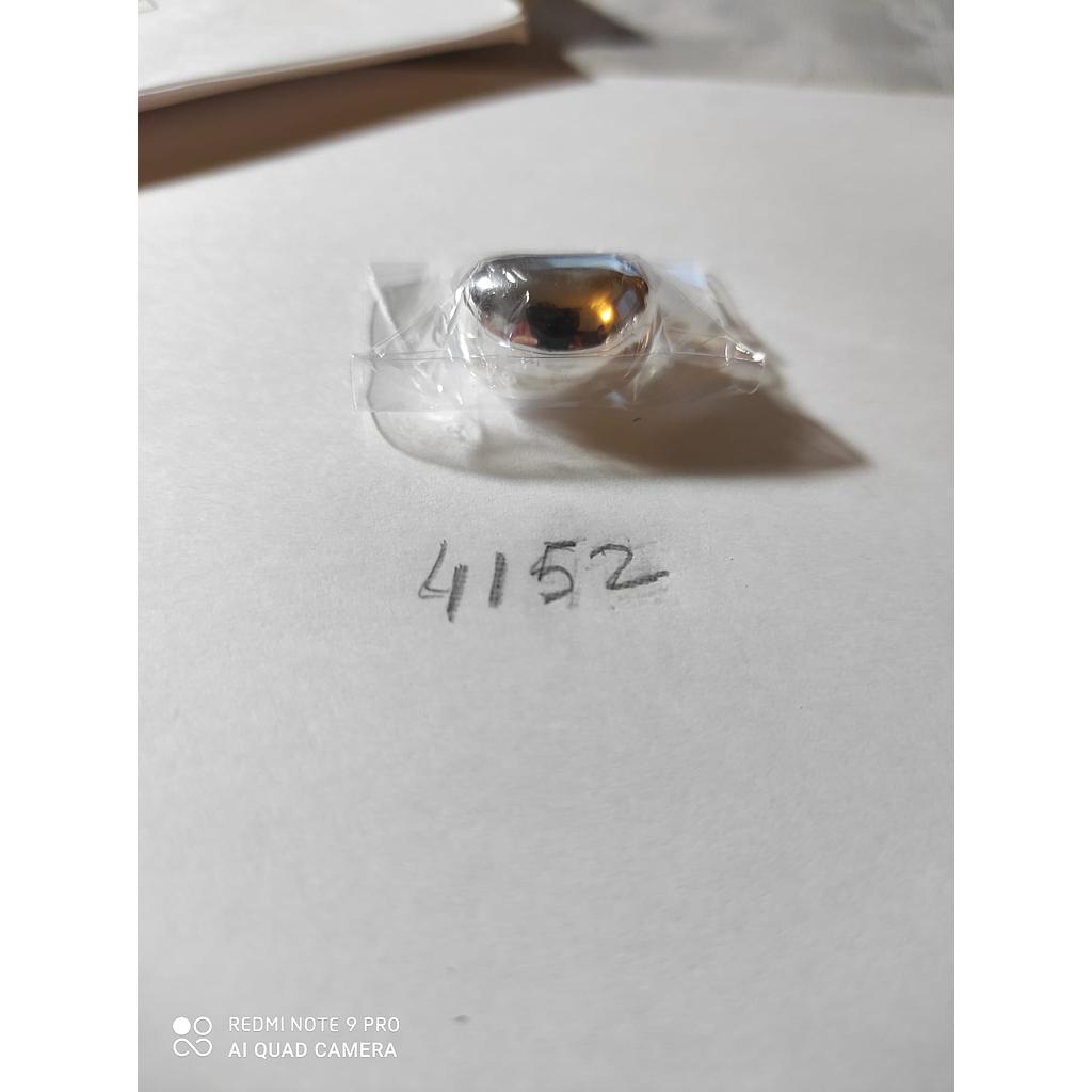 Anillo Plata Media Bola Plana  4152