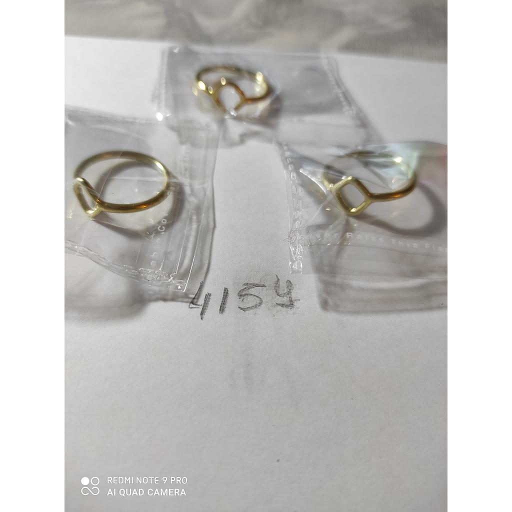 Anillo Plata Abierto Irregular Pico  4154