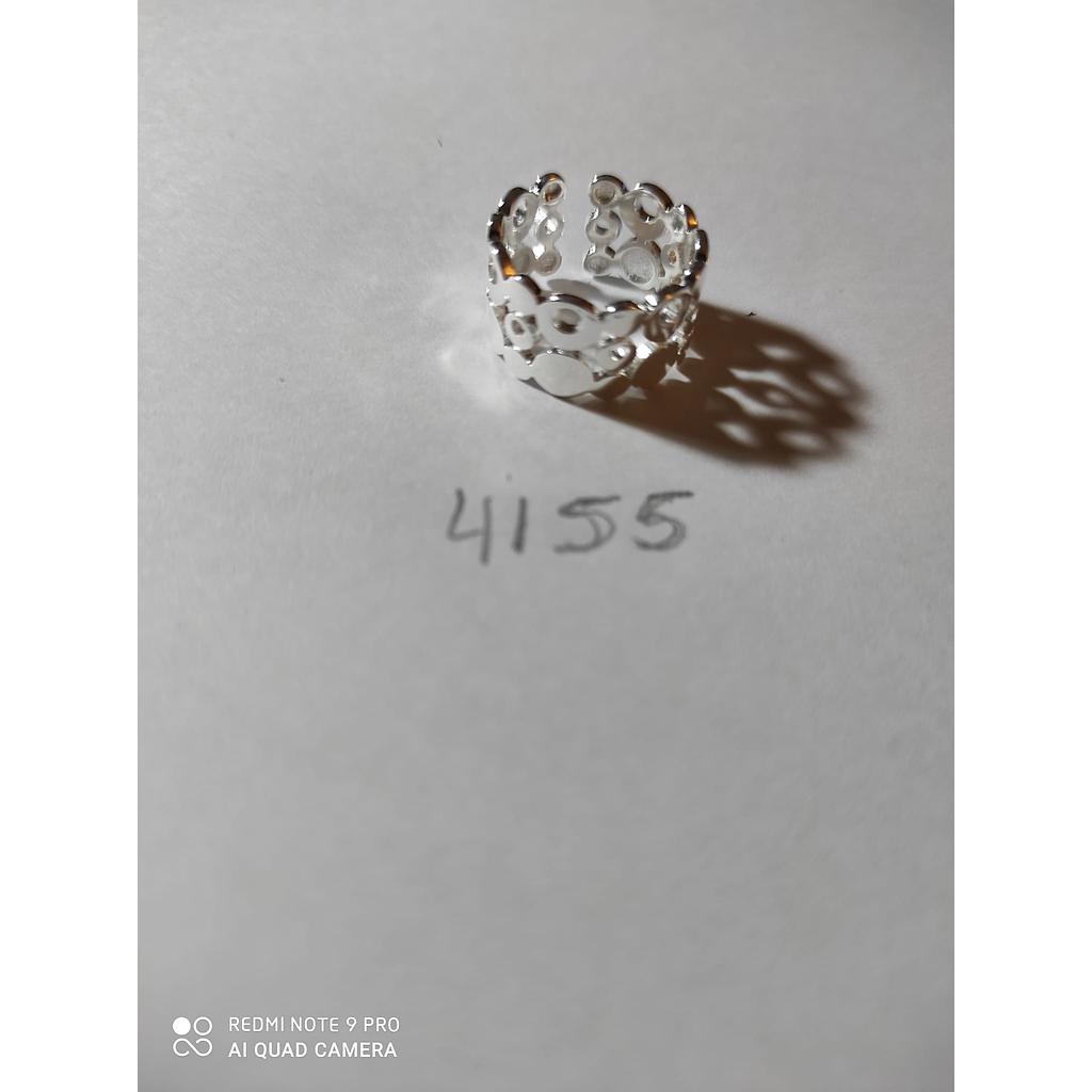 Anillo Plata Esfera Doble  4155
