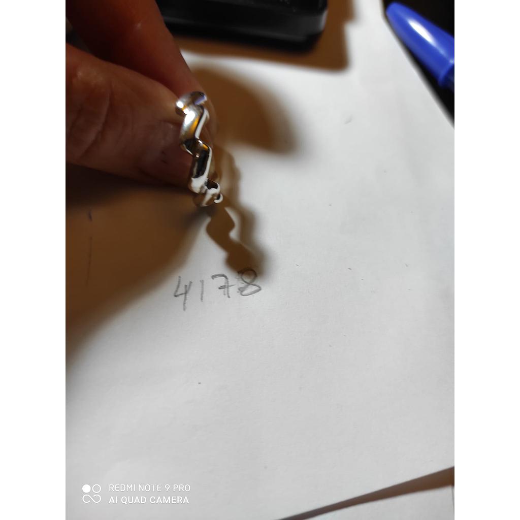 Anillo Plata Zigzag Macizo  4178