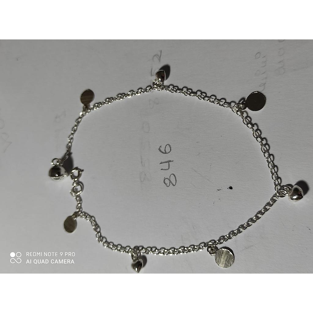 Tobillera Esferas + Corazones 846