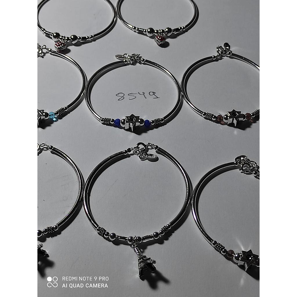 Puls. Plata Tubo Liso, Corazón, Estrella T.Eiffel 8549