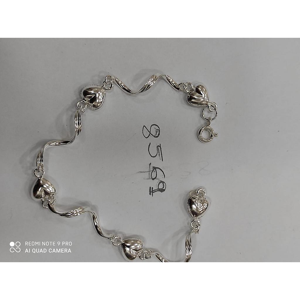 Puls. Plata Corazón + Tubo Reliado 8569