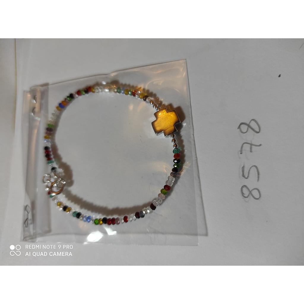 Puls. Plata Bolitas Multicolor + Cruz Hospital 8578
