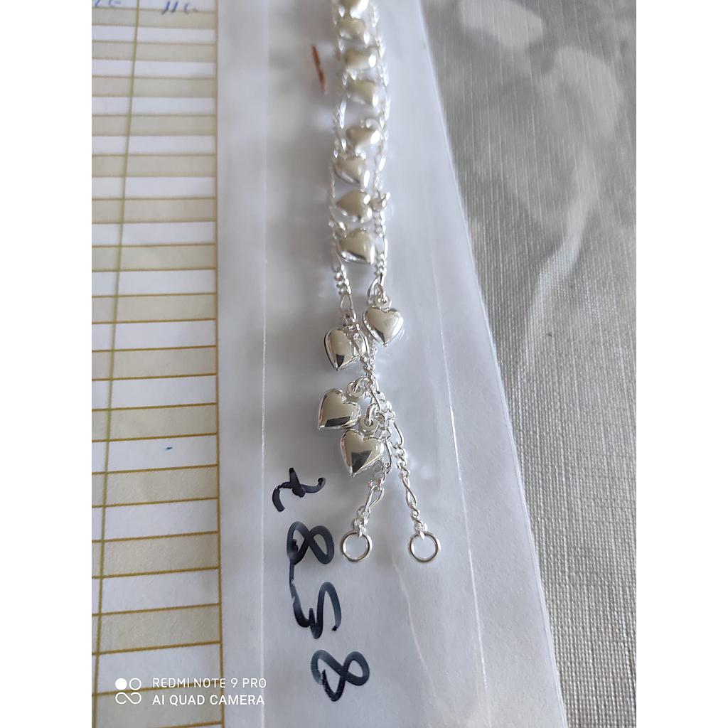 Puls. Plata Corazones Segui. + Corazones Colgando  8587