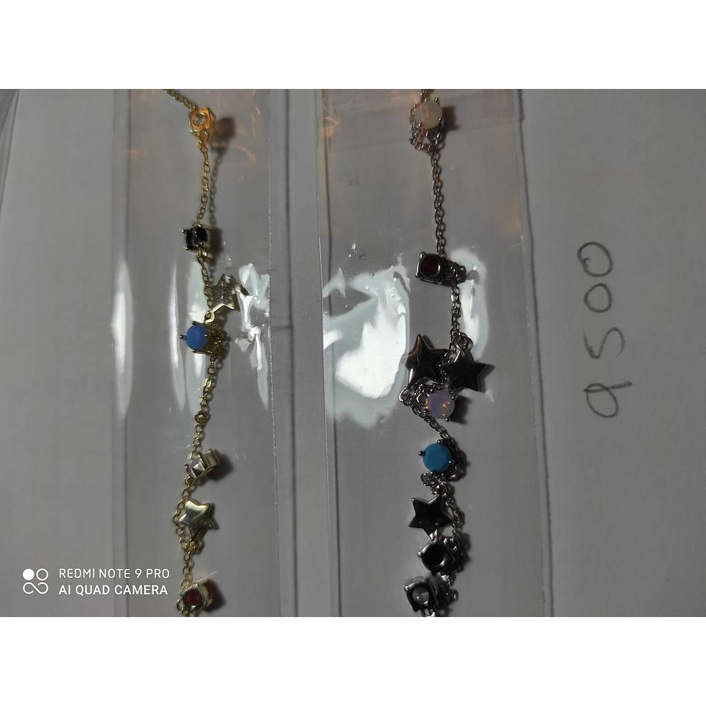 Puls. Plata Multi Piedras Finas con Estrellas 9500