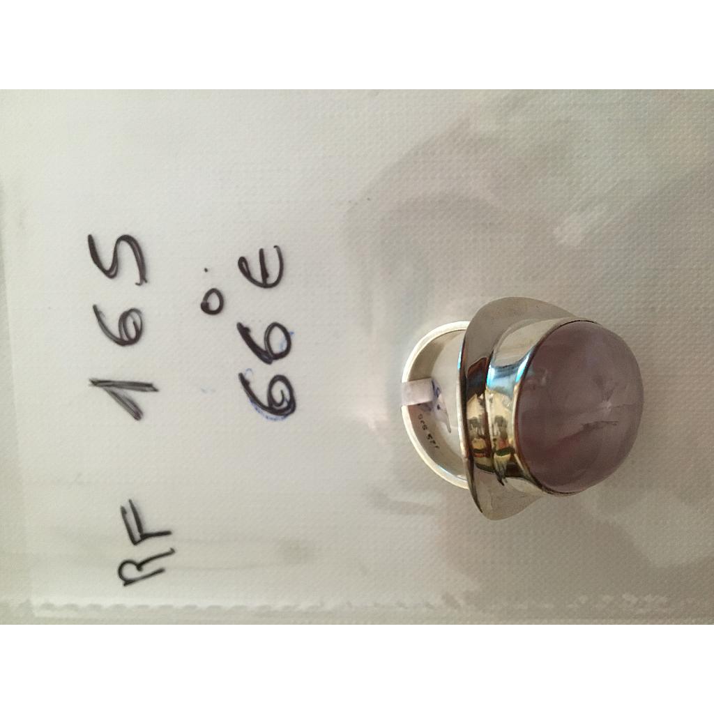 Anillo Pied. Nat. Grande Cuarzo Rosa  165