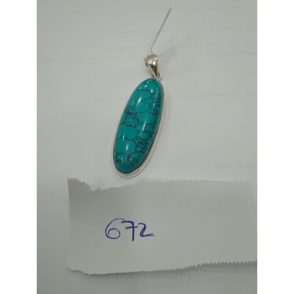 Colgante Pied. Turquesa  672
