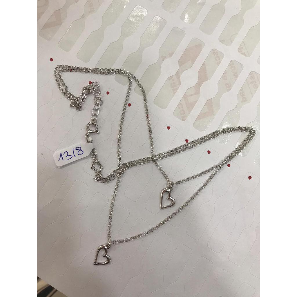 Garg. Plata Rd. Doble Corazones 1318