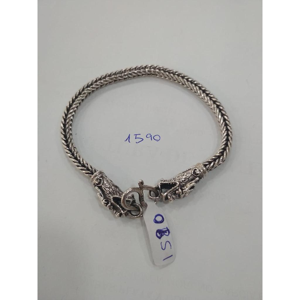 Puls. Plata H. Cabeza Dragón Peq. 1590