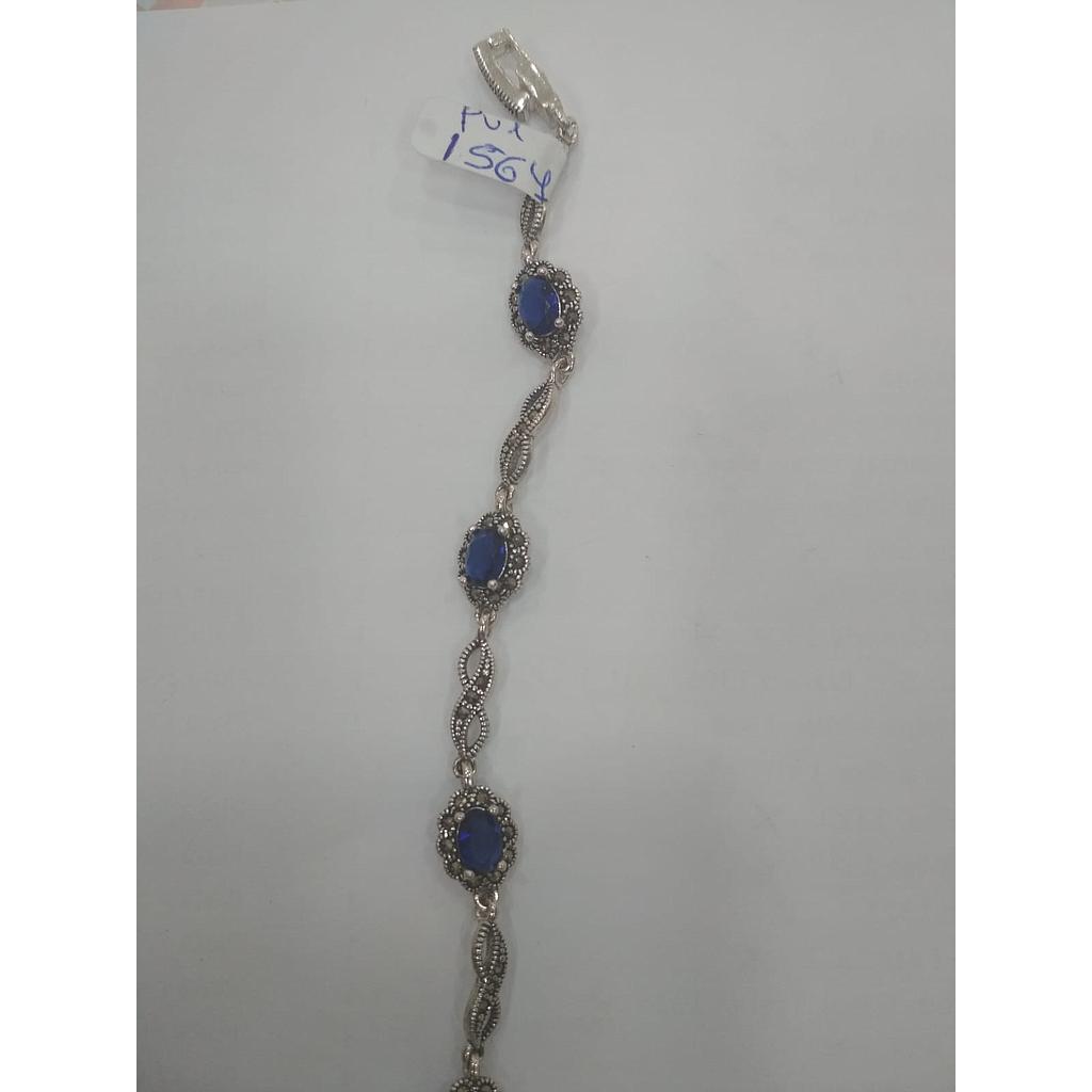 Puls. Plata Marquesita Zafiro Azul 1564