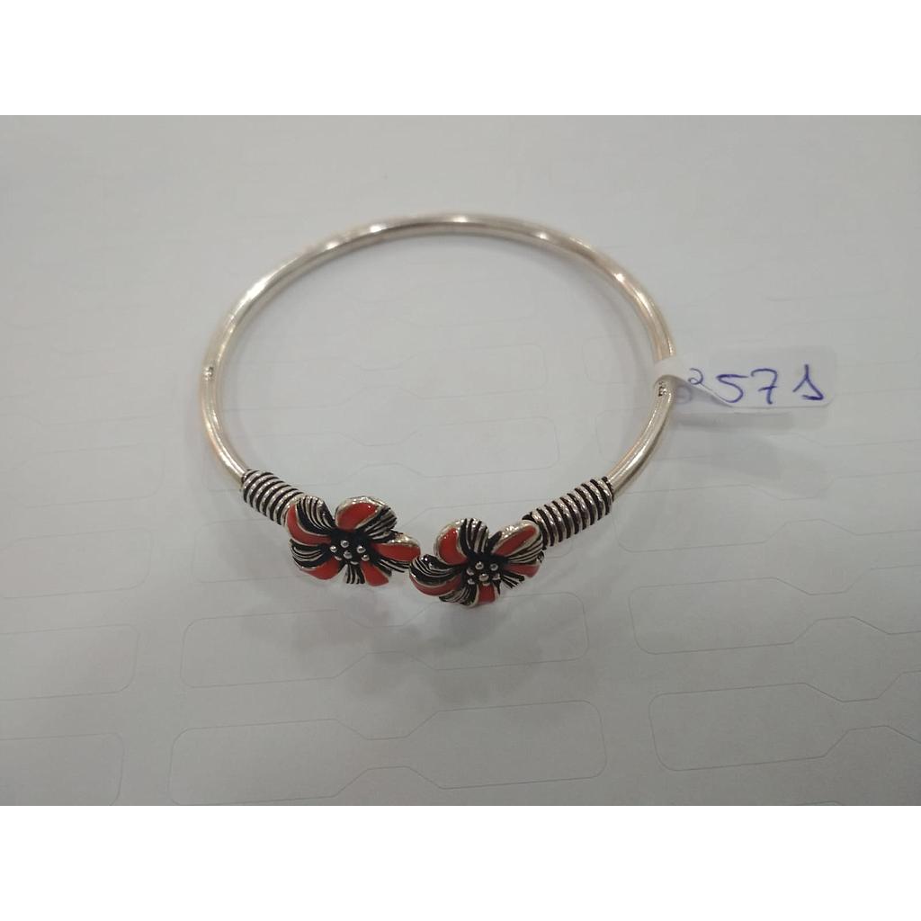 Puls. Plata Rig. Flores Esmalte Nar.  2571