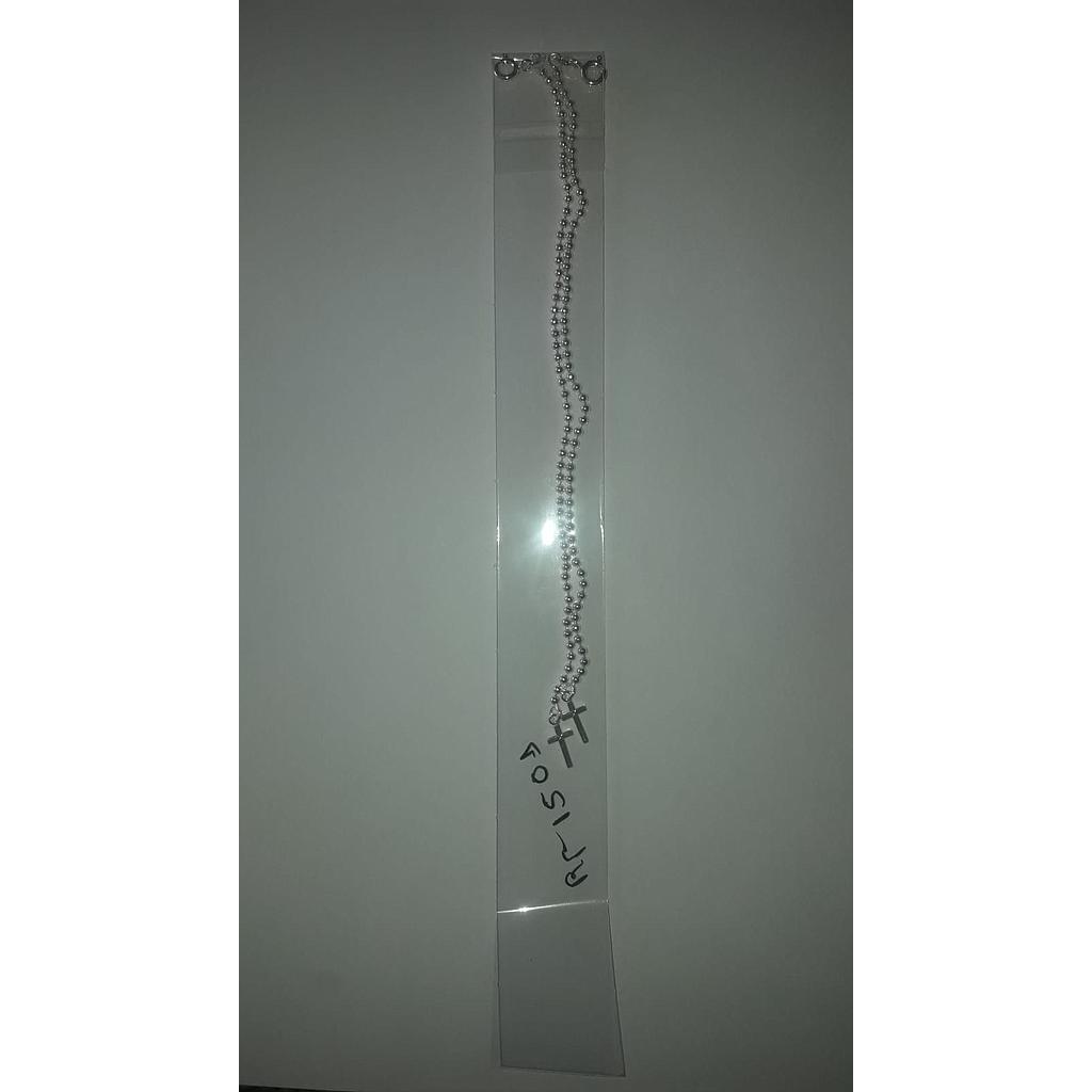 Puls. Plata Mini Bolas Colg. Cruz  1501