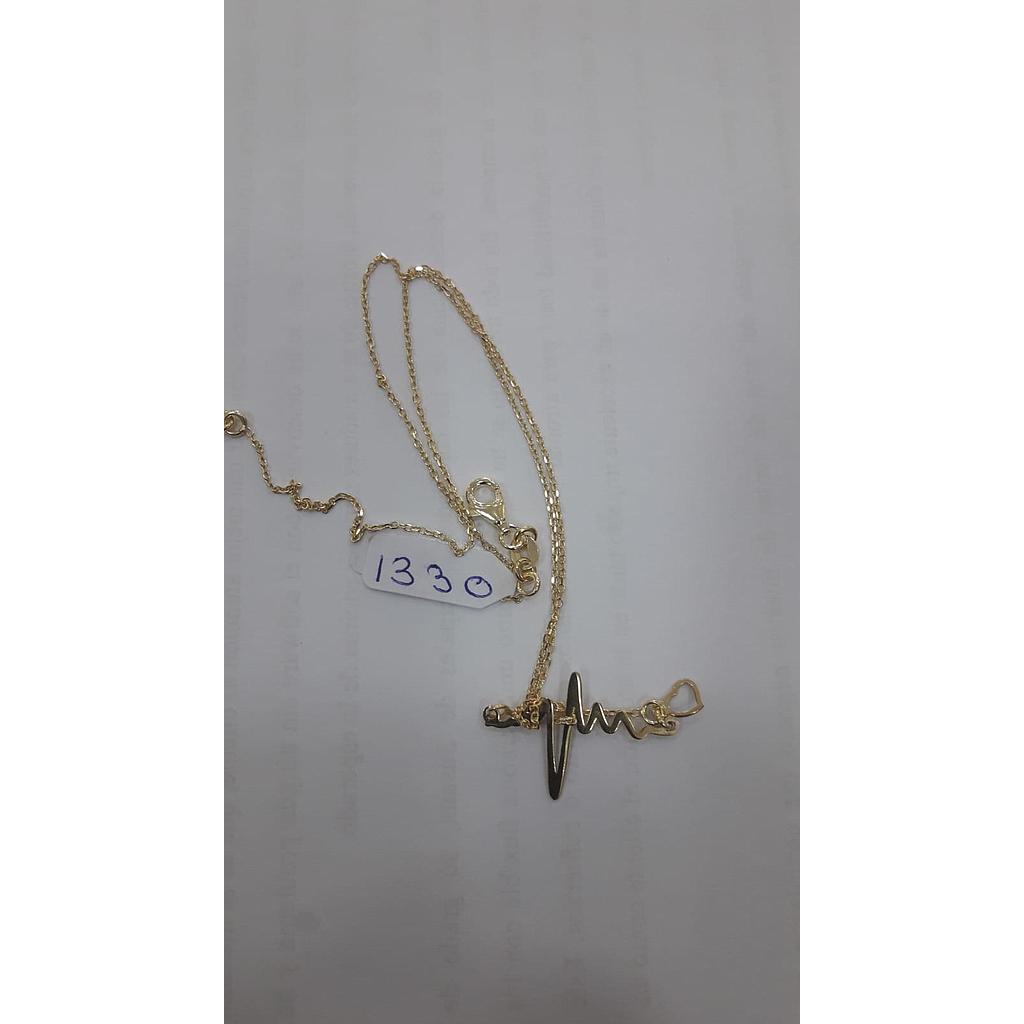 Garg. Plata Cardio Corazón  Dorada 1330