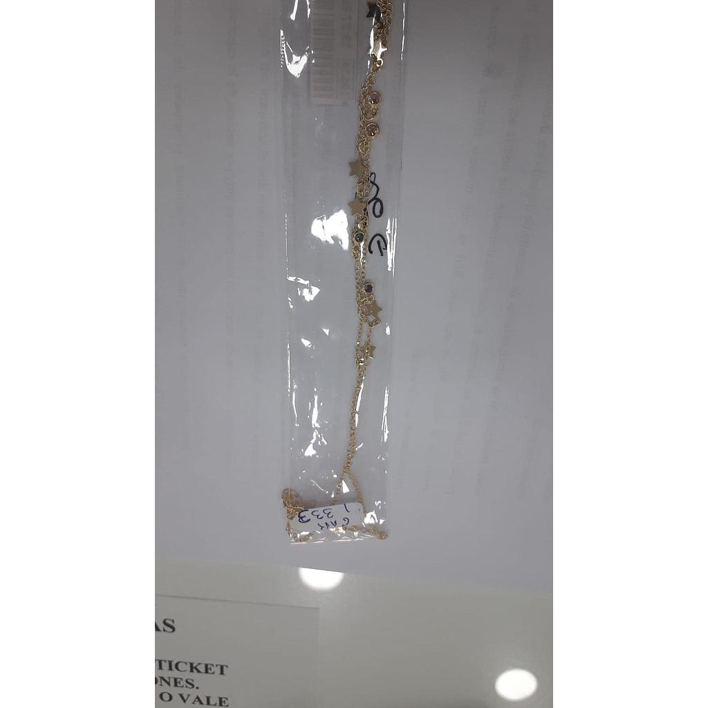 Garg. Plata Mini Estrel. Zirc.  Dorada 1333
