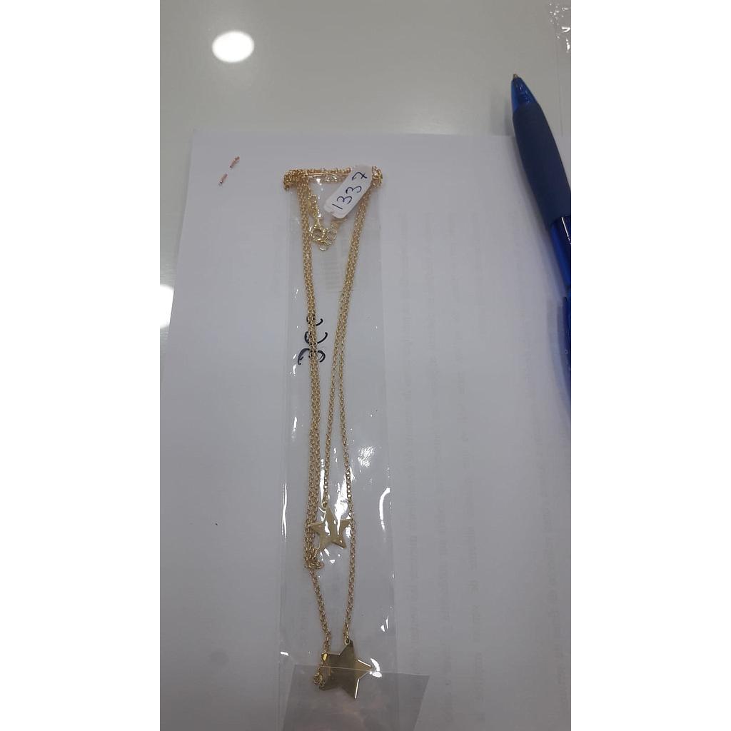 Garg. Plata Doble Estrellas Dorada 1337