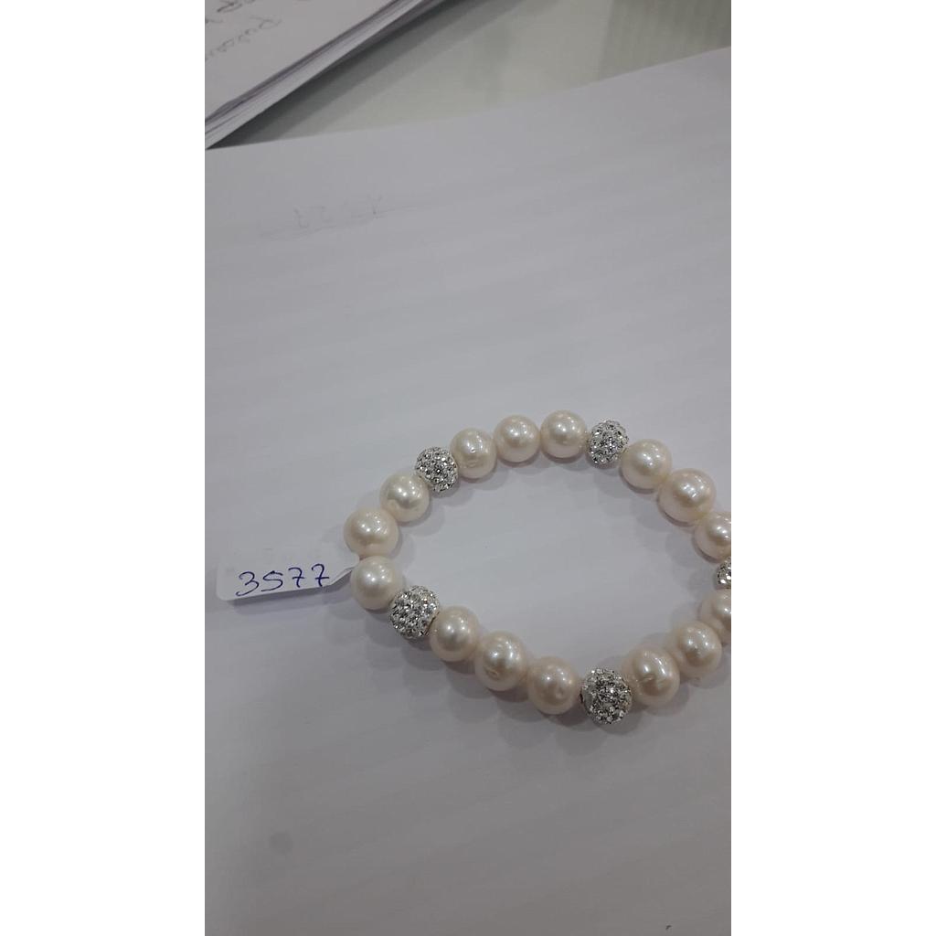 Puls. Plata Perla Bolas Strass 3577