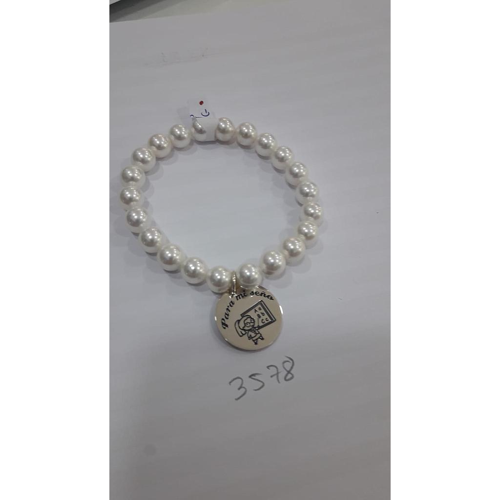 Puls. Plata Perlas Placa Seño. 3578