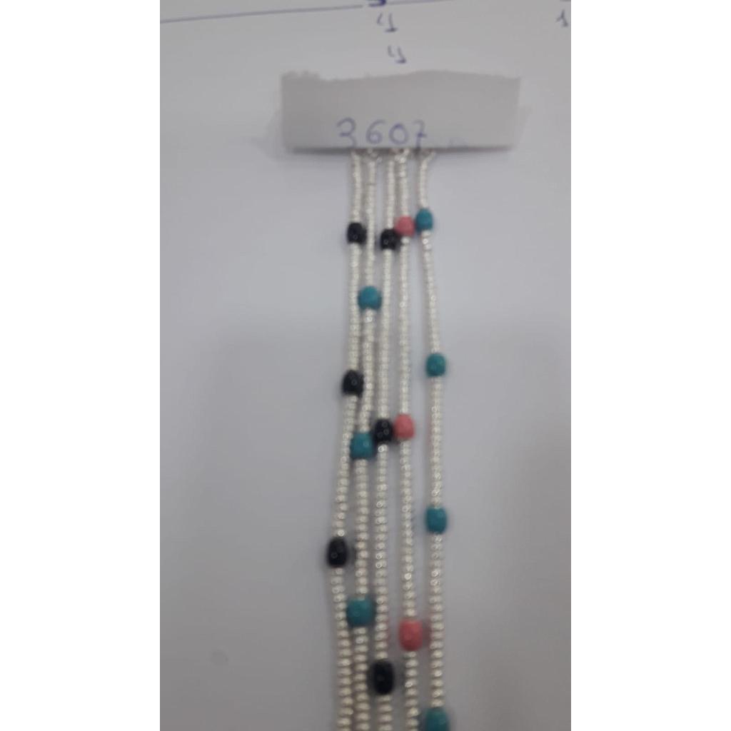 Puls. Plata Bolitas Turq. Rosa Neg. 4507