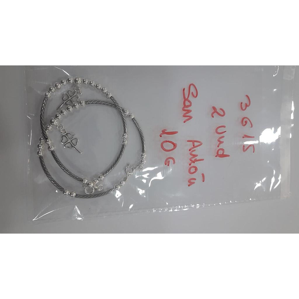 Puls. Plata Tubo Bolas Trebol 4515