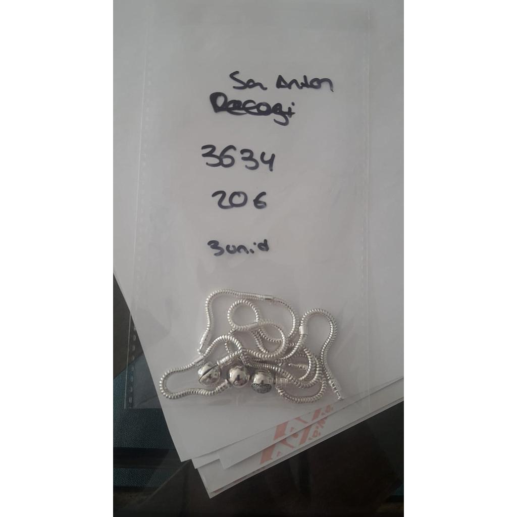 Puls. Plata Charms Cierre Cuadr.Coraz. Zirc. 4534