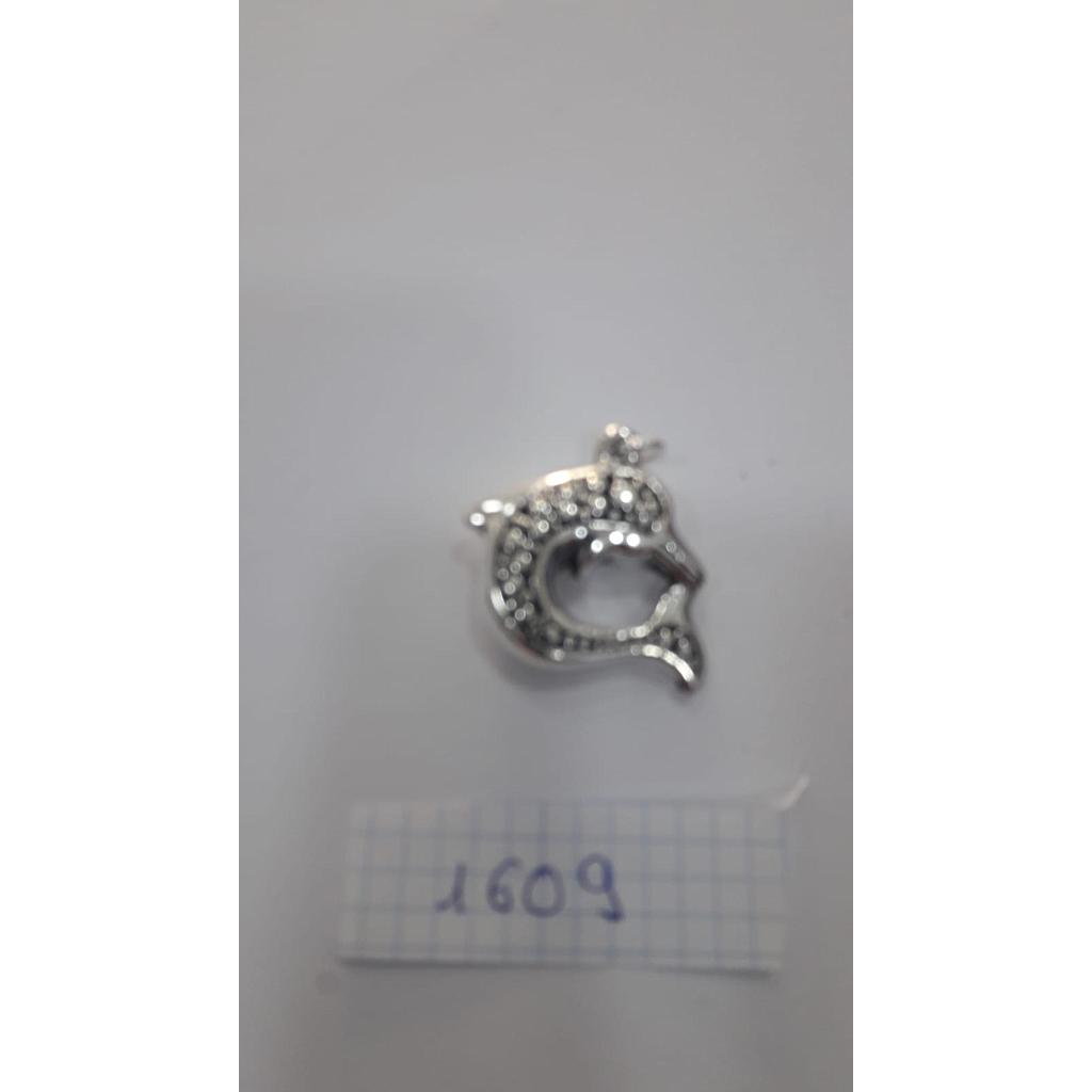 Colgante Plata Electrof. Delfín Óxido 1609