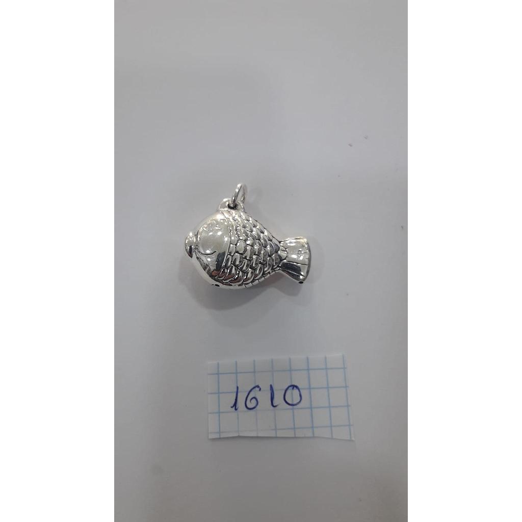 Colgante Plata Electrof. Pez Globo 1610