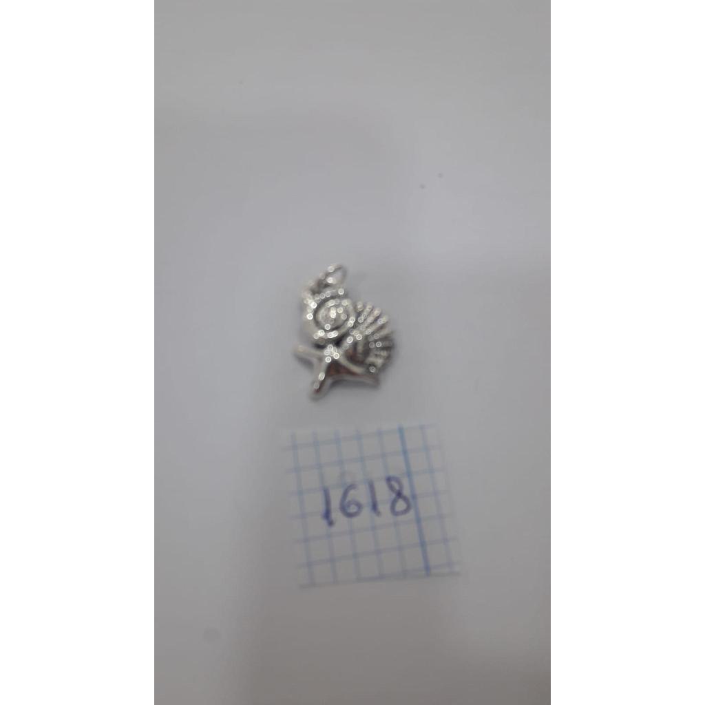 Colgante Plata Electrof. Chapa Almej. Estre. 1618
