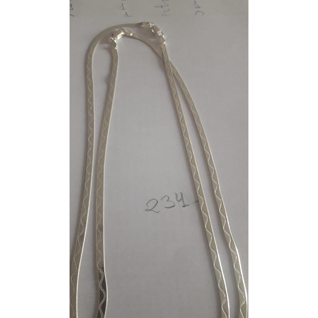 Cadena Plata Plana Ital. Tallada 40 cm. 234
