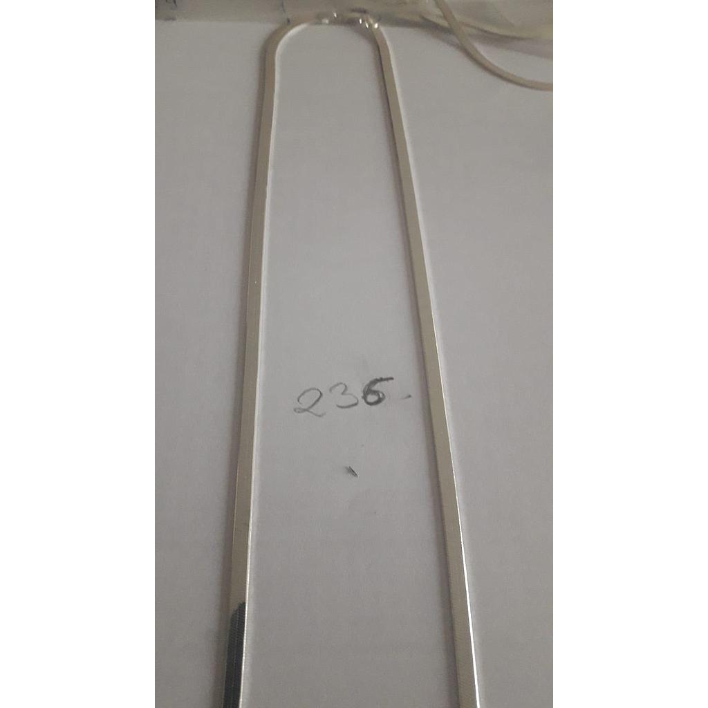 Cadena Plata Plana Ital. Lisa 45 cm. 236