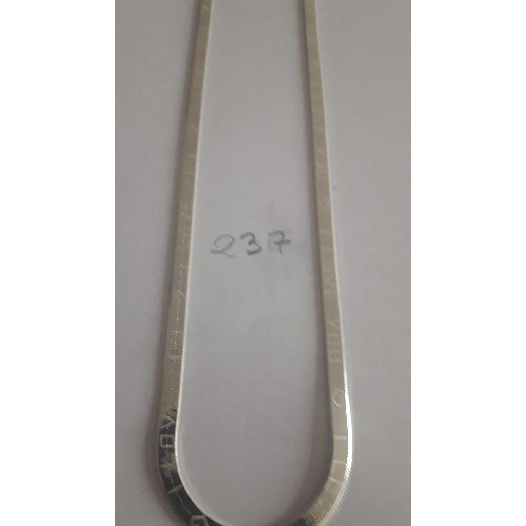 Cadena Plata Plana Ital. Tallada 45 cm. 237