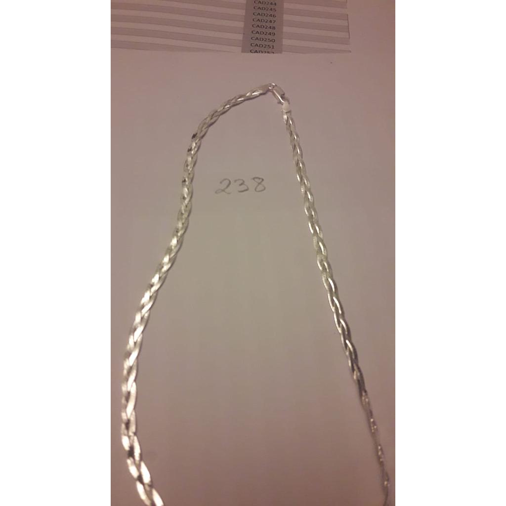 Cadena Plata Trenza Ital.  40 cm. 238
