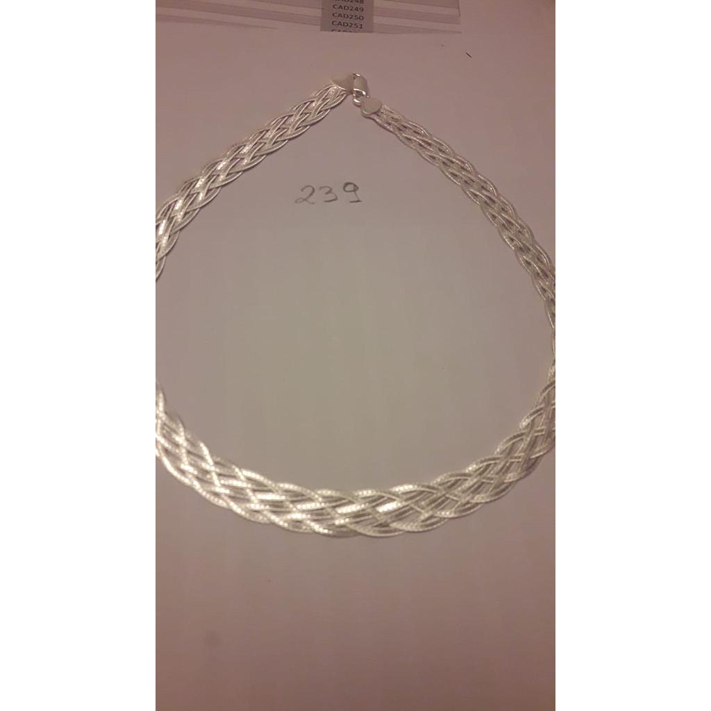 Cadena Plata Trenza Ital.  40 cm. 239