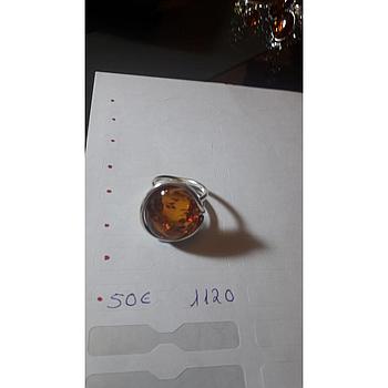 Anillo Pied. Nat. Ámbar  1120