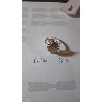 Anillo Pied. Nat. Ámbar  1116