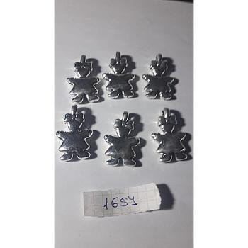 Colgante Plata Electrof. Muñe. Neg. 1654