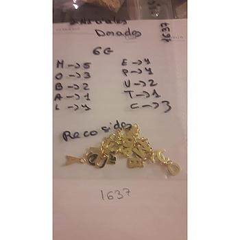 Colgante Plata Iniciales Chap. Oro 1637