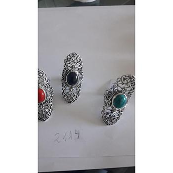 Anillo Pied. Nat. Turq. Coral, Onix 2114