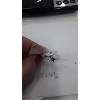 Anillo Plata Flor Calada y Negra  2144