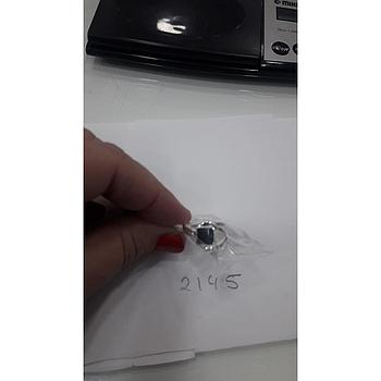 Anillo Plata Cuadrado Negro  2145