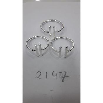 Anillo Plata Barras Paralelas  2147