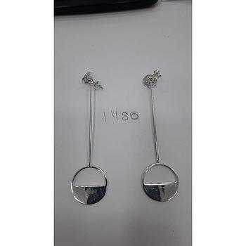 Pend. Plata Lisa Extra Largo Esfera Media 1480