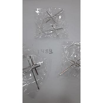 Pend. Plata Lisa Aro Extra Grande Cruz 1484