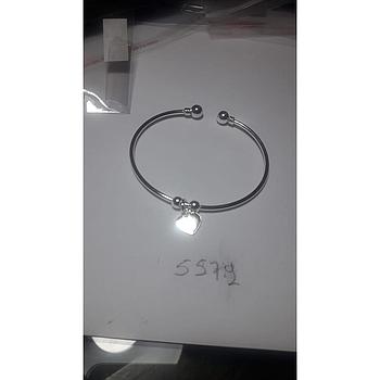 Puls. Plata Rígida Corazón y Bolitas Colg.  5579