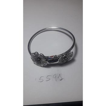 Puls. Plata Rígida 2 Flores Esmaltadas 5591