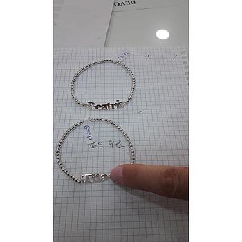 Puls. Plata Nombres con Bolas Elástica  6541
