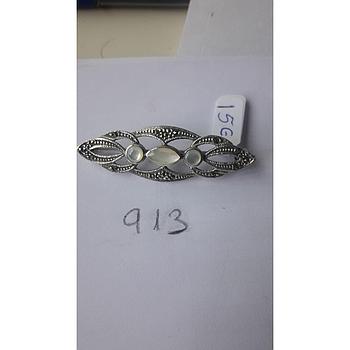 Broche Plata Marquesita Nacar 3 Piezas 913