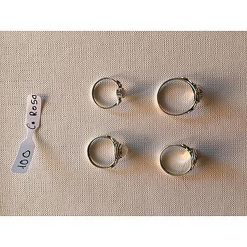 Anillo Pied. Nat. Cuarzo Rosa 100